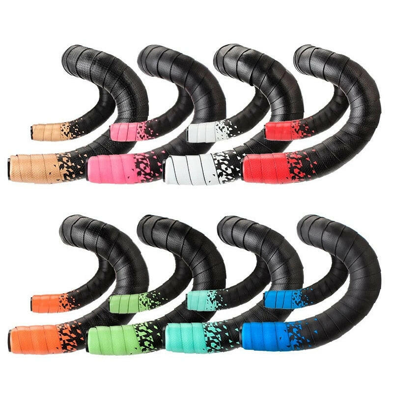 New Road Bike Bar Tape Colorful Gradient Color Handlebar Tapes EVA+PU Soft Anti-Vibration Wrap Tape Durable Bar Bartape 2150mm-WAYBIKER