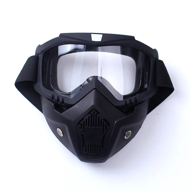 zlangsports Goggles Mask Anti-UV Detachable Windproof Motorcycle HD Motocross Glasses Retro Riding Eyewear Ski Sunglasses-WAYBIKER