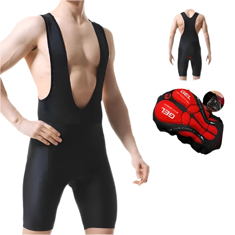 X-TIGER Whole Black Bicycle Bib Shorts Men Outdoor Wear Bike Cycling 5D Coolmax Gel Padded Riding Bib Shorts Cycling Bib Shorts-WAYBIKER
