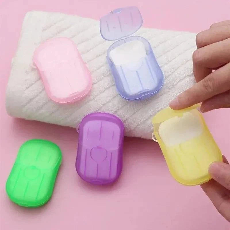 Portable Bathroom Soap Slices Bath Hand Washing Slice Sheets Outdoor Travel Scented Foaming Soap Paper Bath Clean Soap Tablets-WAYBIKER