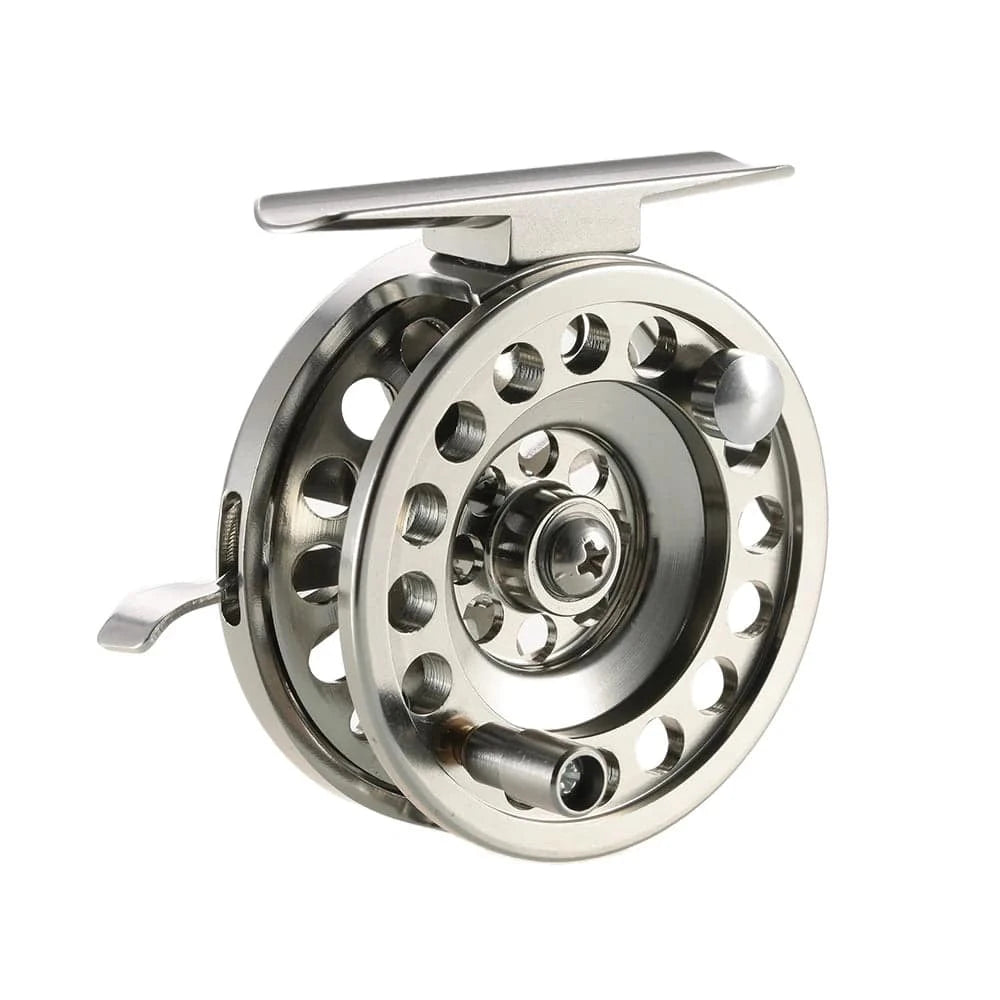 49.5mm 59mm Fly Fishing Reel Right Handed Aluminum Alloy Smooth Ice Fishing Reels Fly Reels Outdoor Fishing Accessories-WAYBIKER
