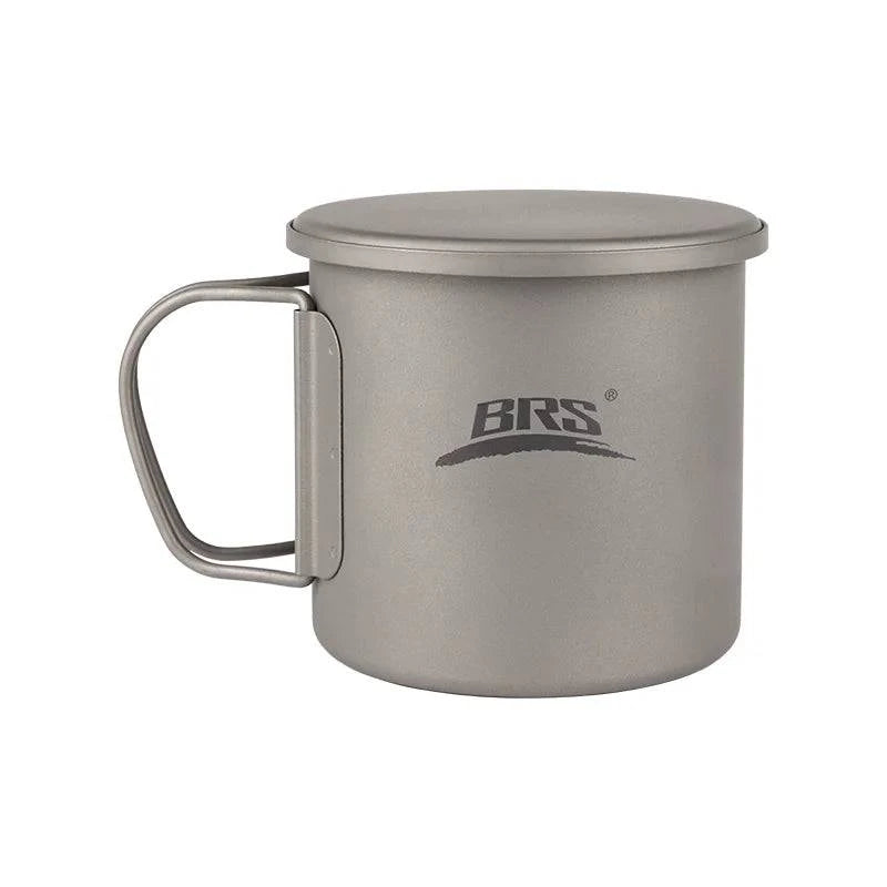 BRS-TC02 Portable Outdoor Travel Double-layer high purity titanium Teapot Set Lightweight Integrated Storage Tea Set Combination-WAYBIKER