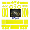 42PCS Bicycle Body Reflective Sticker Night Safety Logo Grid Stripe Warning Strip MTB Scooter  Helmet Body Reflective Sticker-WAYBIKER