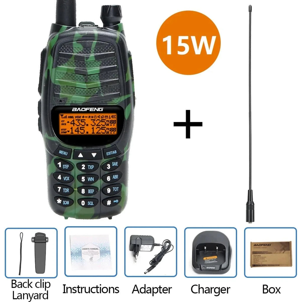 Baofeng UV-X10 15W Walkie Talkie Long Range Tri-power Dual Band USB Charger High Power Upgrade UV-5R K5  Ham Two Way Radio-WAYBIKER
