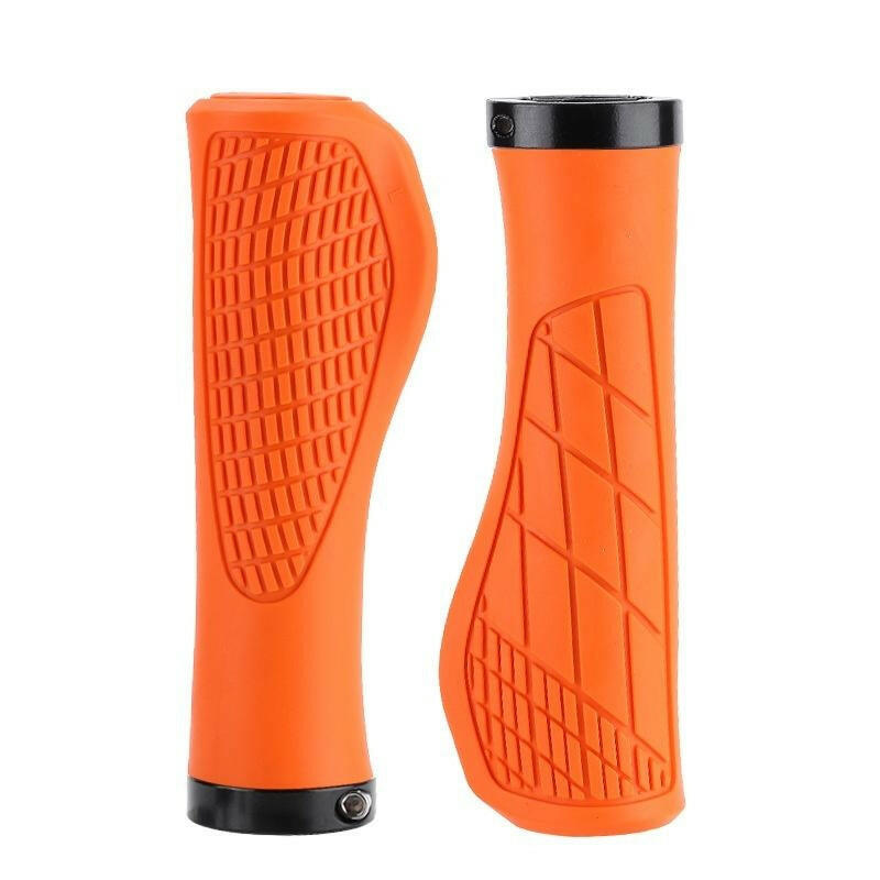 2PCS Non-slip Mountain Bike Handlebar Grip Soft Rubber MTB Grips Anti-skid Comfortable Lockable Bicycle Grips Bike Parts