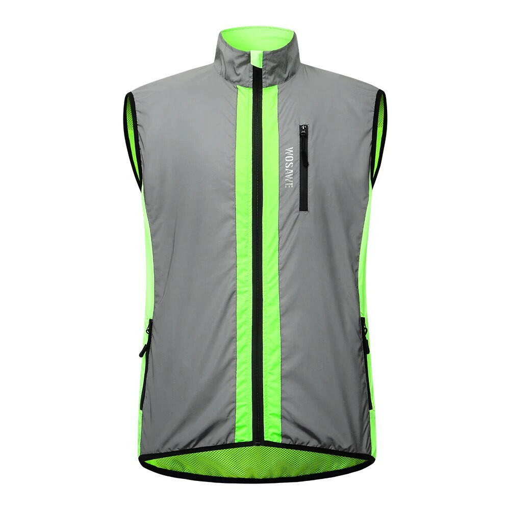 WOSAWE High Visibility Cycling Jacket Windproof Night Glowing Running Waterproof Reflective Bike Jacket Men Winter Windbreaker-WAYBIKER