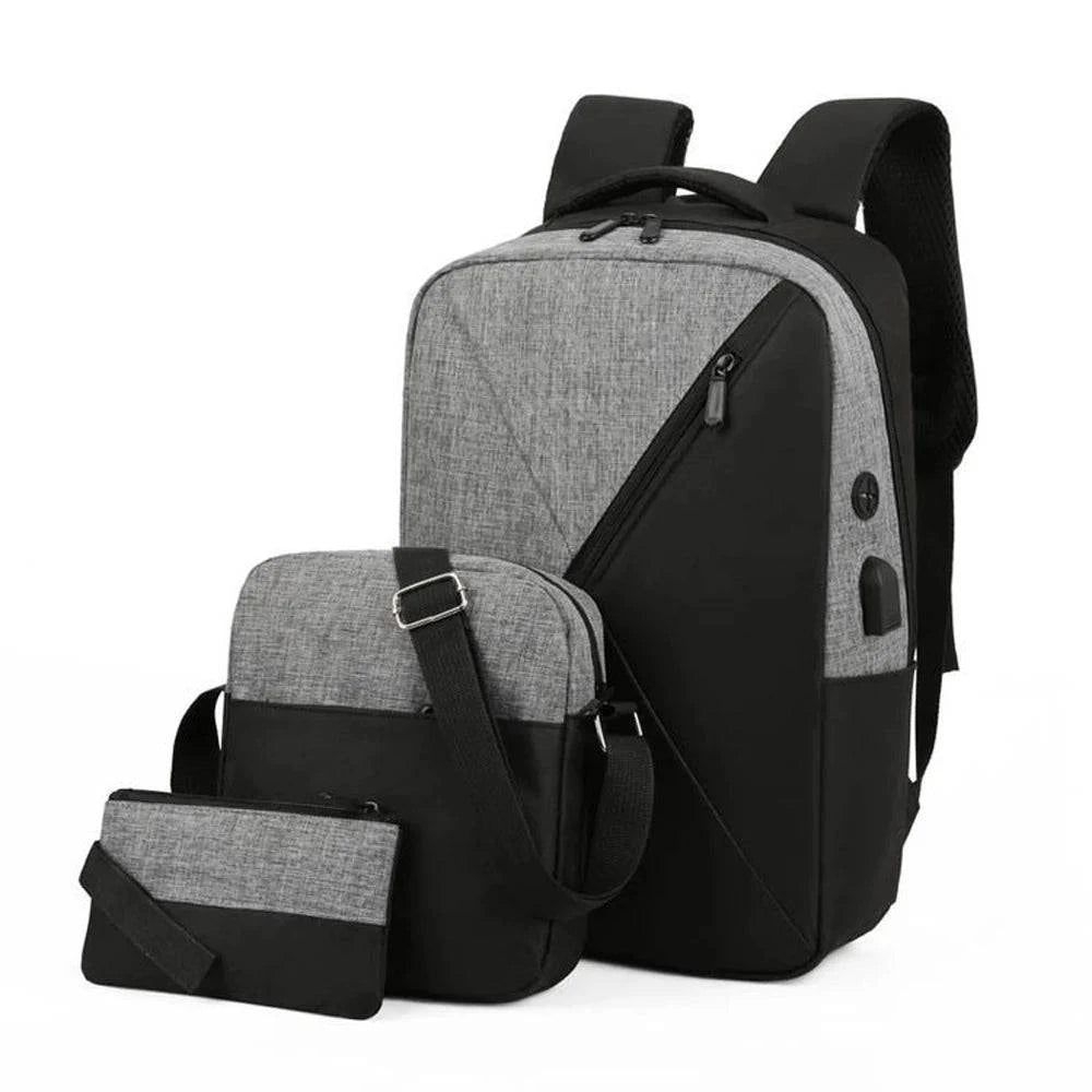 1 Set Outdoor Backpack Waterproof Shoulder Bag Travel Bag Large Capacity with USB Charging Port for Man Camping Hiking Equipment-WAYBIKER