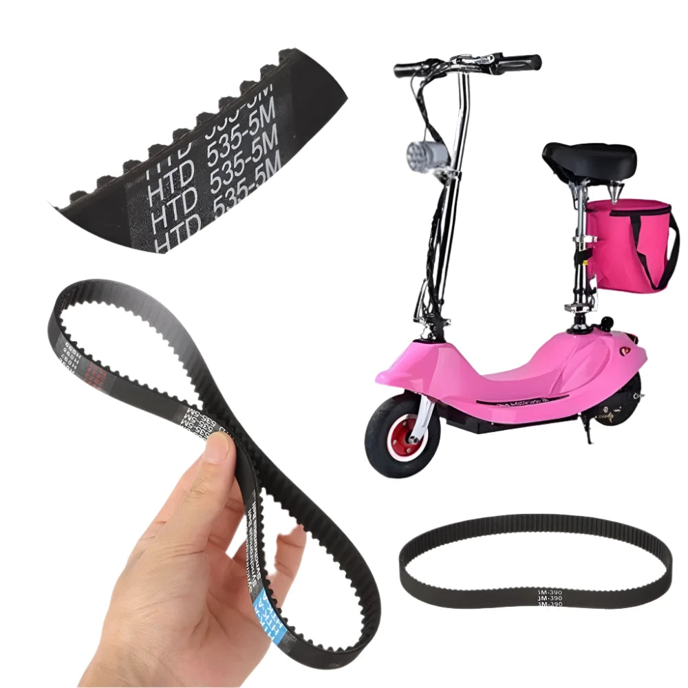 Electric Scooter for 3m 384 12 Transmission Belt Timing Belts HTD for 3m-384-12 5M-535-15 Rubber Black Drive Stripe E-scooter-WAYBIKER