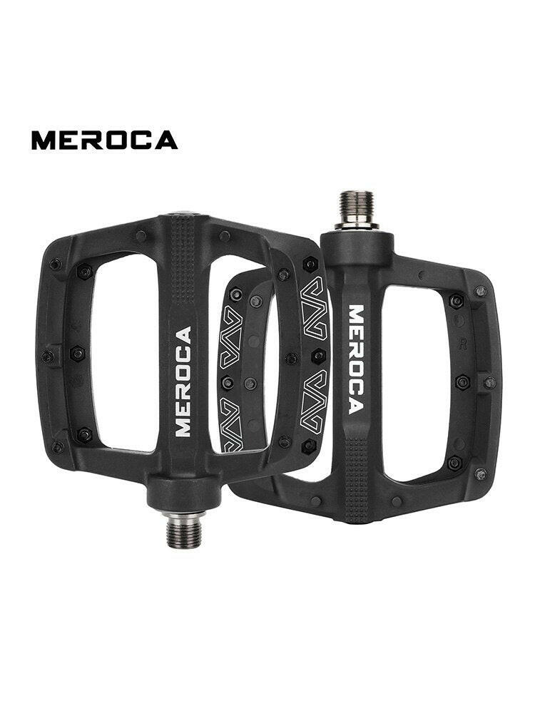 bike pedal accessories MEROCA 3-Bearing Bicycle Pedal Ultra-Light Nylon Fiber Mtb Pedal Widen