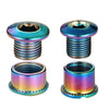 4Pcs Titanium plated Chainwheel Bicycle Crank MTB Road Bike Disc Plate Nail Screws Chainring Bolt Crankset Bolts-WAYBIKER