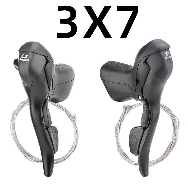 microNEW Road Bike Bicycle Shifter 2*10 Speed For 22.2-23.8mm Handlebar 7/8/9 Speed Dual Control Levers-WAYBIKER