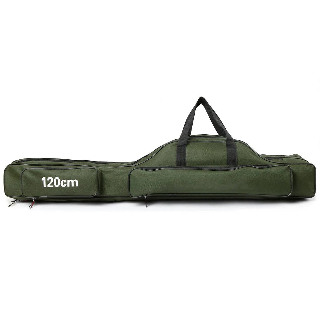 Lixada 3-Layer Portable Folding Fishing Rod Bag 90cm/120cm/150cm Fishing Tackle Case Multifunctional Fishing Rod Bags Case-WAYBIKER