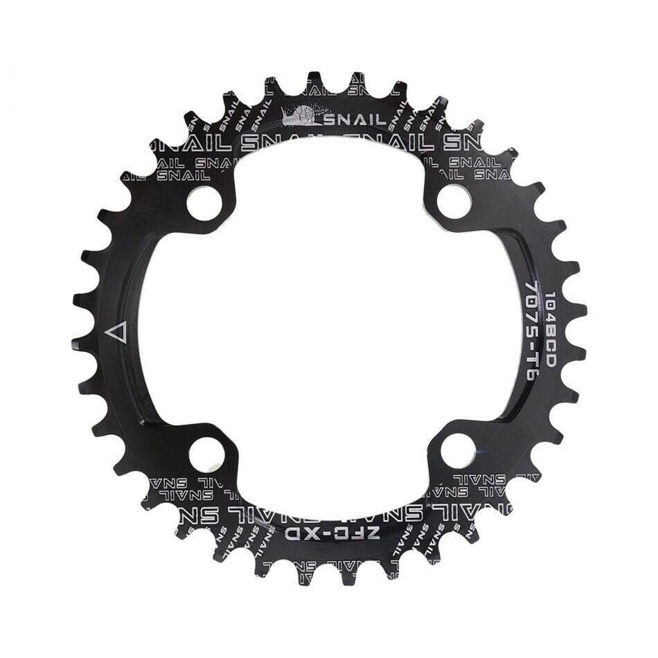 SNAIL 104BCD/96BCD Bicycle Chainwheel Wide and Narrow Teeth 32T/34T/36T/38T Round /oval Disc Single Chainring For Shimao/SRAM-WAYBIKER