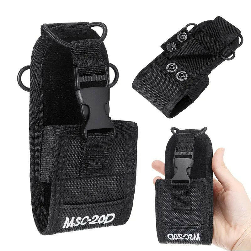 Baofeng Walkie-Talkie Case Holder Radio Pouch Walkie Talkie Bag Holder Pocket Military Belt Pouch Bags Use For Motorola Kenwood-WAYBIKER