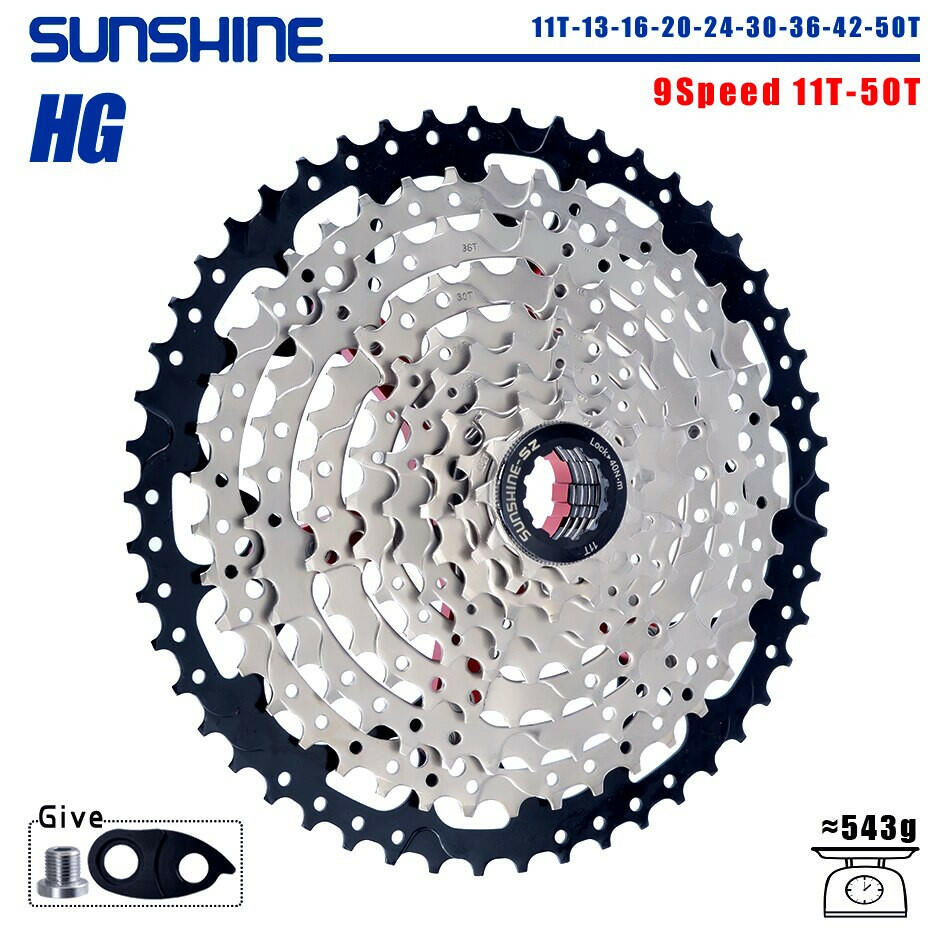 SUNSHINE Bicycle Cassette 8/9/10/11/12Speed Freewheel 32/36T/40T/42T/46T/50T/52T Sprocket HG Structure Flywheel For SHIMANO/SRAM-WAYBIKER