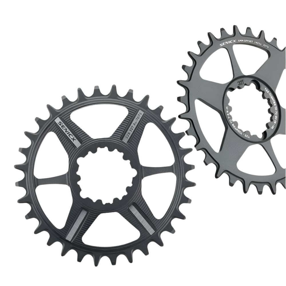 SENICX 10s 11s 12s Chainrings,7075AL CNC, offset 3mm/6MM, MTB Chainwheels, for GXP Direct Mount Crank, compatible Eagle-WAYBIKER