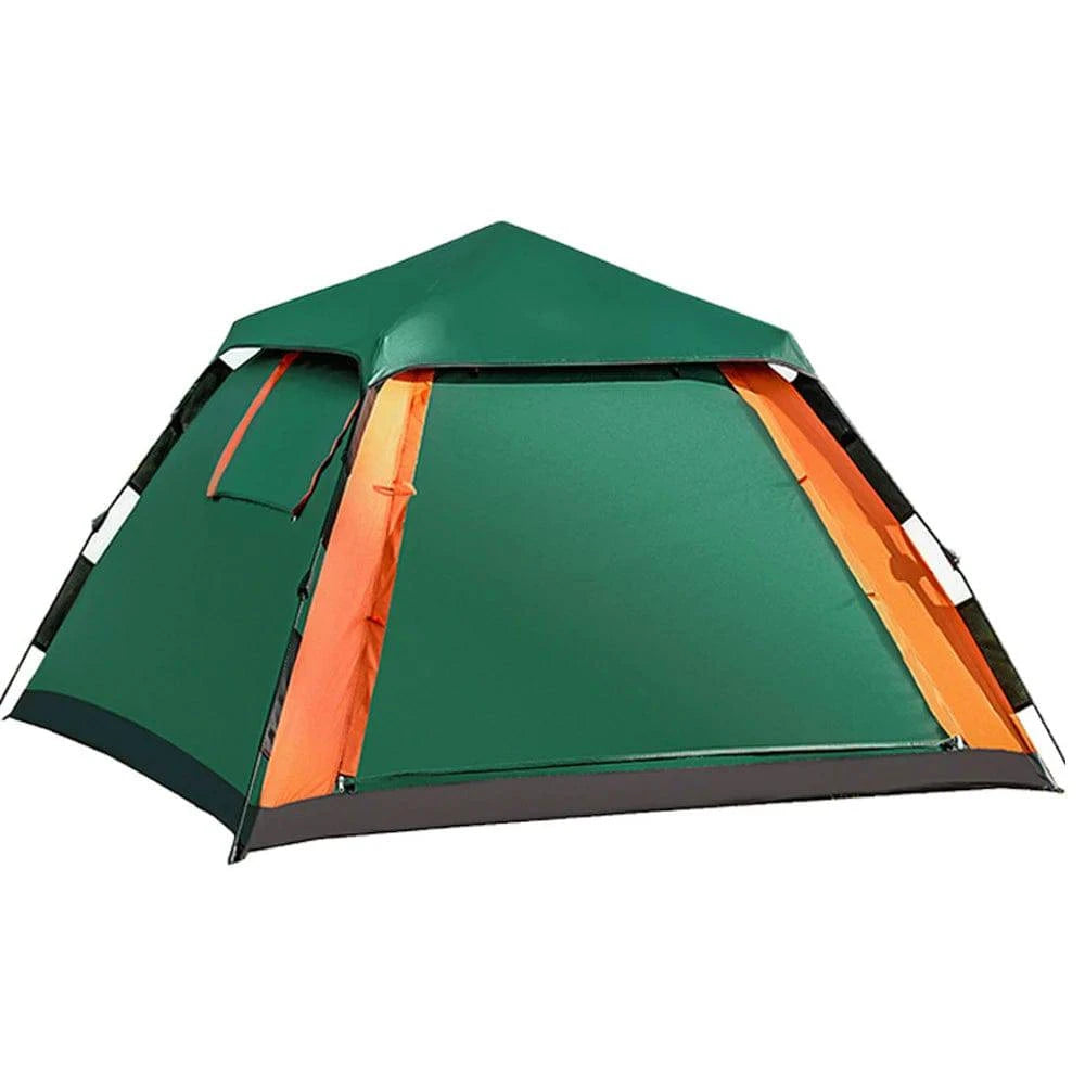 Outdoor Automatic Quick Open Tent 190T Waterproof Square Top Camping Tent with Mesh Windows 3-4 Person Instant Setup Tent-WAYBIKER