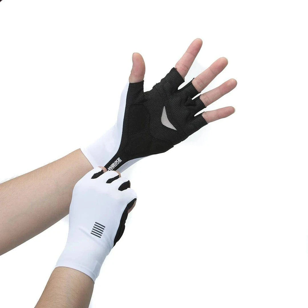 YKYWBIKE Cycling Gloves MTB Bike Gloves Sports Half Finger Sports Riding Goves Men Breathable Shockproof Bicycle Gloves 304-WAYBIKER