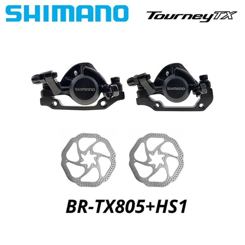 Shimano TOURNEY TX BR-TX805 Mechanical Disc Brake Calipers Resin Pads TX805 Caliper G3 HS1 RT56 RT54 RT30 RT26 Rotor 160mm