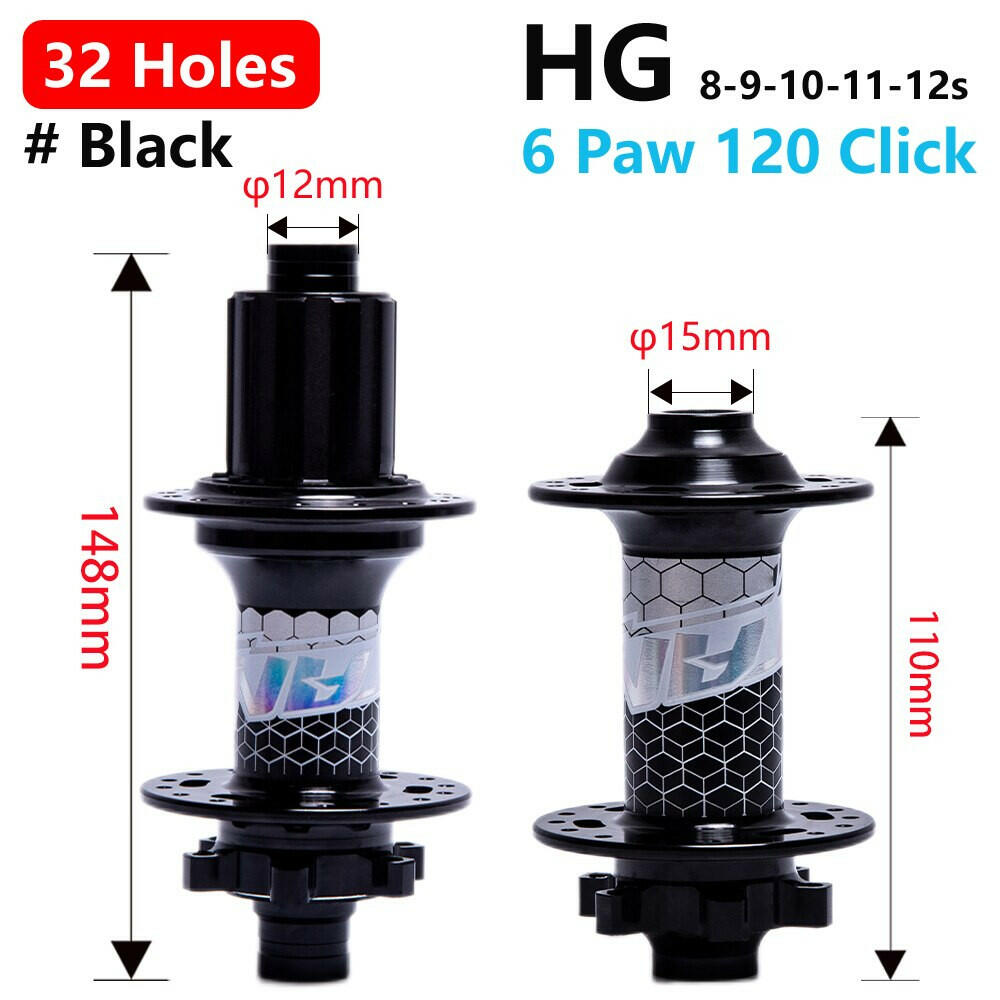 TANKE MTB Bike Hub BOOST 148 Bicycle Hubs 120 Click 6 Claws Bearing 32H 28H HG XD MS Disc Brake Micro Spline 8 9 10 11 12 Speed-WAYBIKER