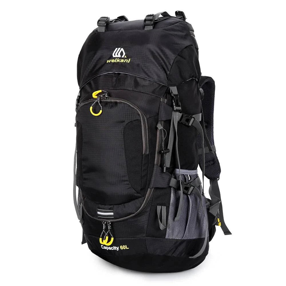 60L Waterproof Hiking Backpack Camping Mountain Climbing Cycling Backpack Outdoor Sport Bag with Rain Cover-WAYBIKER
