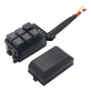 12 Volt Fuse Relay Block with 4 Pin Relay Slots 6 ATC/ATO Fuse Holders Relay Box w/ Harness Fuse Relay Box for Cars Trucks Boats-WAYBIKER