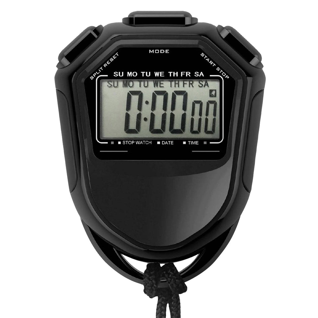 Waterproof Stopwatch Digital Handheld LCD Timer Chronograph Sports Counter with Strap for Swimming Running Football Training-WAYBIKER