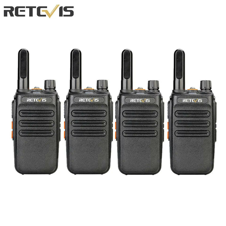RETEVIS Walkie Talkie 4 Pcs Portable Walkie-Talkies RB635 RB35 FRS PMR 446 USB Charge Two-way Radio for Hunting Hotel Restaurant-WAYBIKER