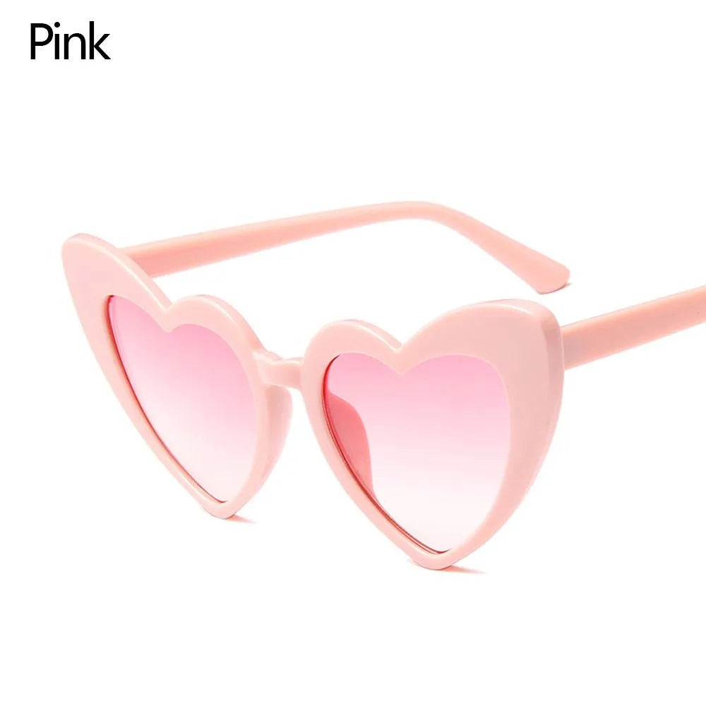 Love Heart Shaped Sunglasses Women Big Frame Fashion Cute Sexy Retro Cat Eye Vintage Sun Glasses UV400 Protection Unisex Eyewear-WAYBIKER