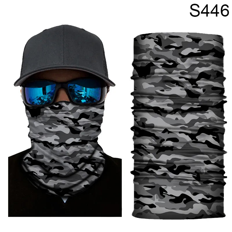 Camouflage Cycling Face Mask Tactical Military Scarf Neck Gaiter Men Seamless Bandana Women Headband Balaclava Tube Face Shield-WAYBIKER