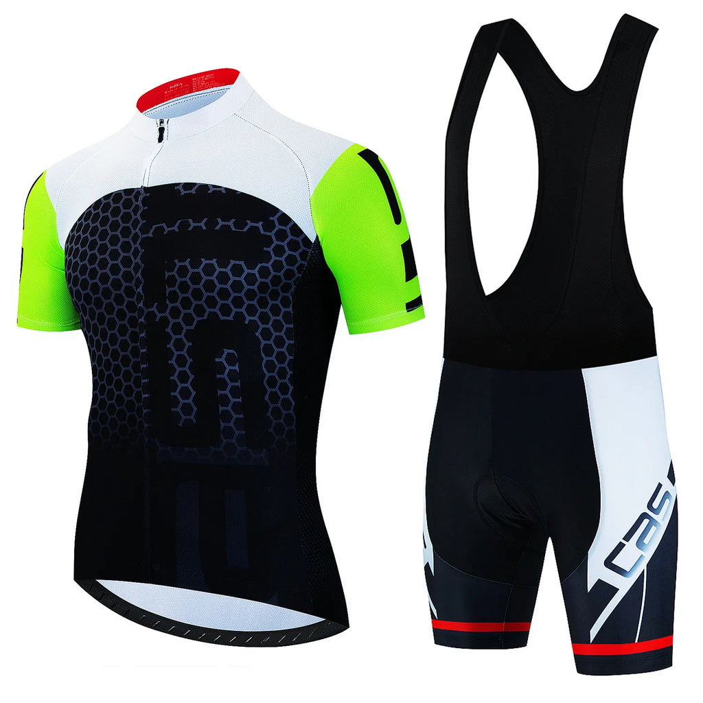 2023 Bicycles Cycling Jersey Set MTB Men's Cycling Maillot Summer Cycle T-Shirt Bib Shorts Suit Triathlon Mountain Bike Clothes-WAYBIKER