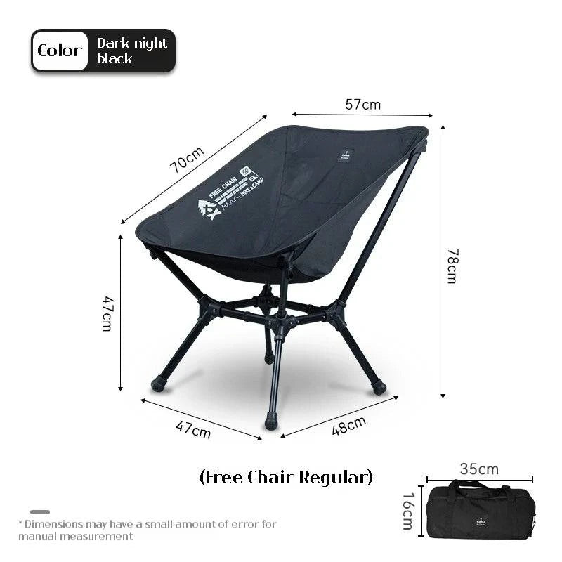 Difeike Outdoor Folding Camping Chair Portable New Moon Chair Outdoor High Back Lounge Chair Aluminum Alloy Free Lounge Chair-WAYBIKER