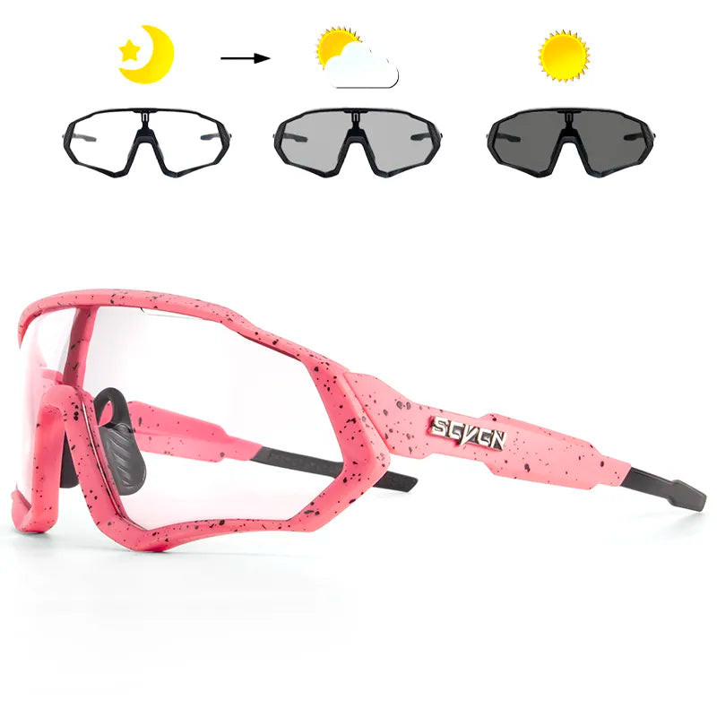 SCVCN Men Women Cycling Glasses Photochromic Bicycle Outdoor Sports Glasses MTB Road Bike Sunglasses UV400 Hiking Glasses-WAYBIKER