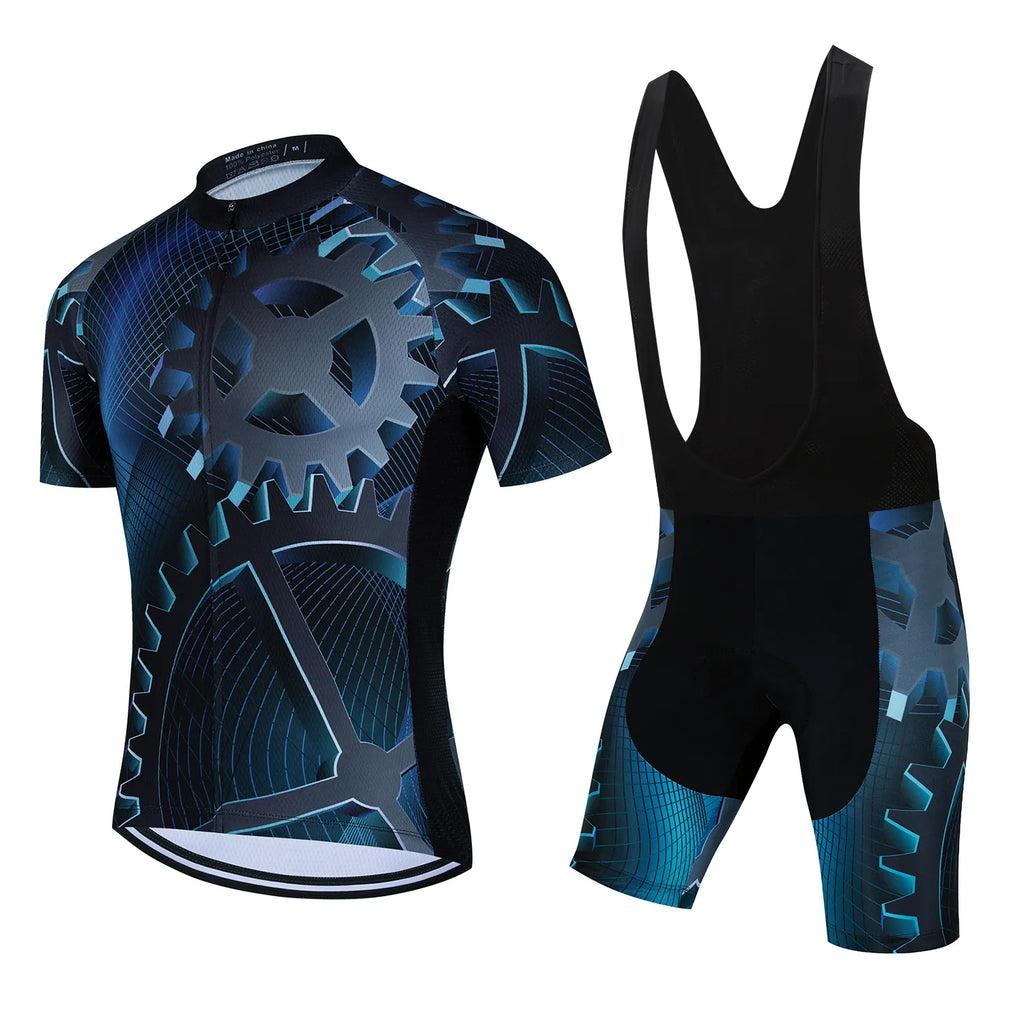 2024 Road Bike Jersey Set Men's Cycling Clothing Summer MTB Team Clothes Short Sleeve Uniform Triathlon Skinsuit Ropa De Hombre-WAYBIKER