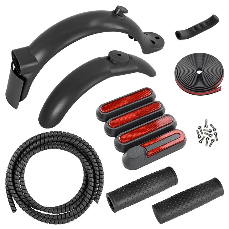 Upgrade Front Rear Mudguard Set for Xiaomi M365 1S Pro Pro2 E-Scooter Fender Guard Non-slip Silicone Handle Protective Case