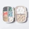 8 Grids Organizer Container For Tablets Travel Pill Box With Seal Ring Small Box For Tablets Wheat Straw Container For Medicines-WAYBIKER