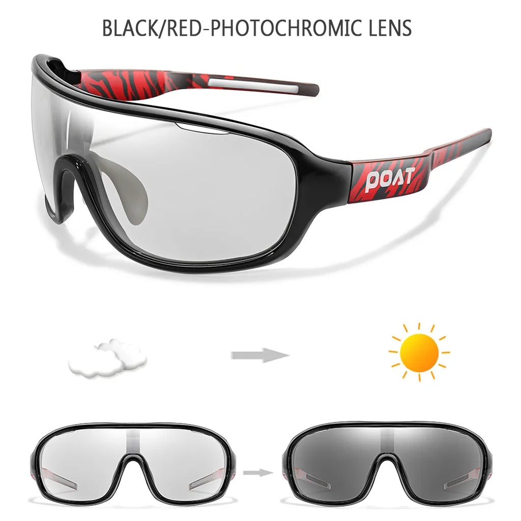 POAT BRAND Polarized  Photochromic Men Women Eyewear Sports Outdoor Road Cycling  Cycling Fishing Sunglasses Male Bike Glasses-WAYBIKER