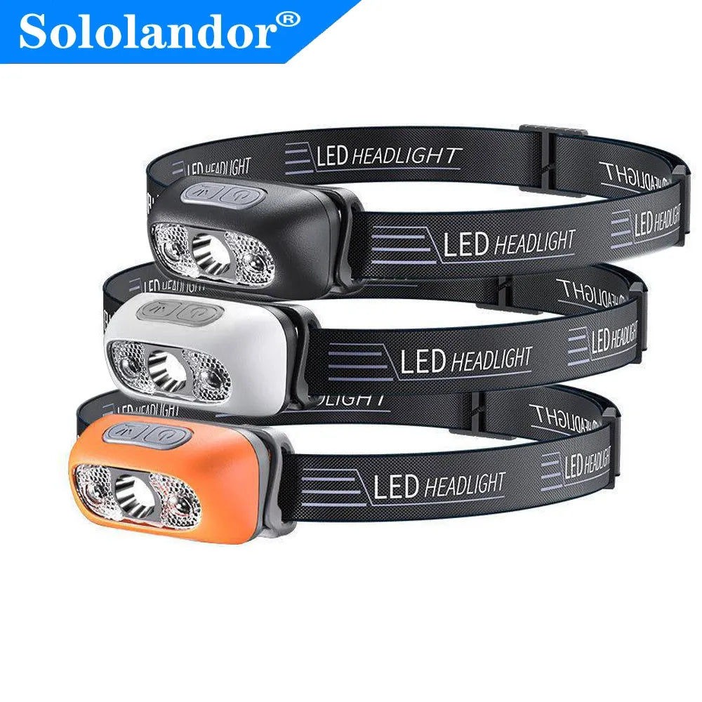 500 Lumen USB Rechargeable Headlamp Motion Sensor Bright XPE LED Running Fishing Flash Head lamp Headlight Infrared Sensor Light-WAYBIKER