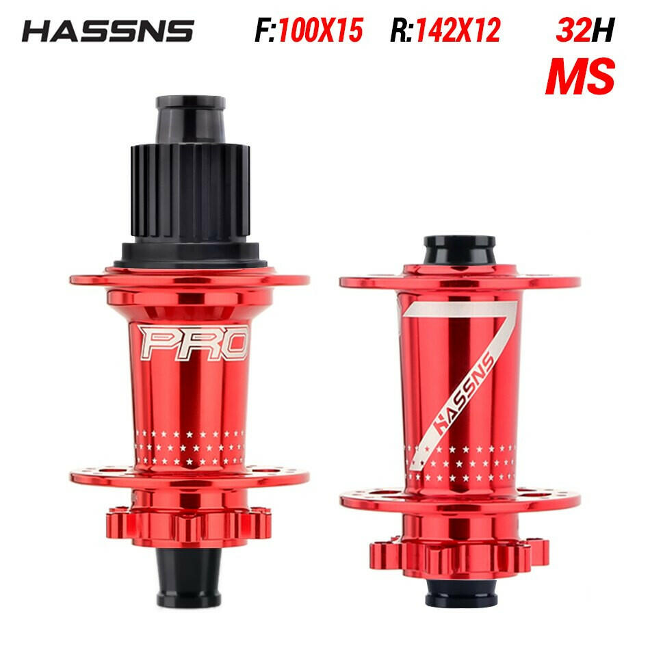 HASSNS PRO7 Bicycle Hub HG/XD/MS 32Holes J-Bend Spoke 4Pcs Sealed Bearing for SHIMANO Mountain Bike Freehub 8/9/10/11/12Speed-WAYBIKER