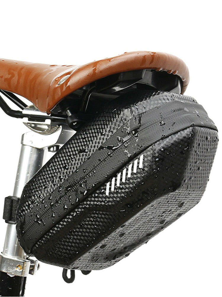 Bike Bag Rear Waterproof Bicycle Saddle Bag Hard Shell Cycling Accessories Bag Can Be Hung Tail Lights-WAYBIKER
