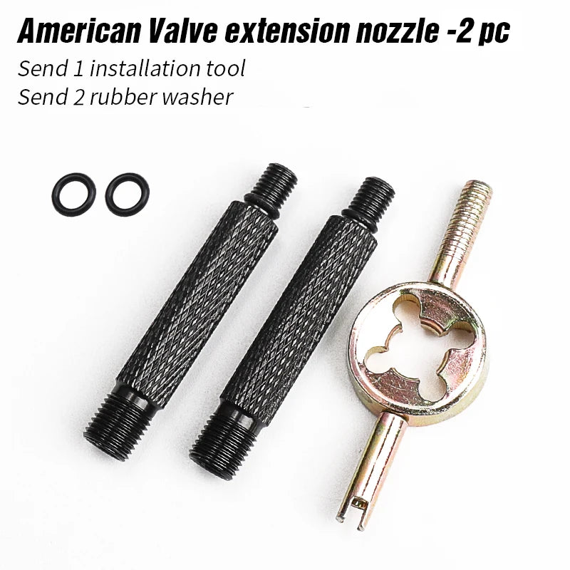 Lebycle Bike American Valve Extender 40mm Clincher Tire Removable Valve Inner Tube Extension Valve Adapter With Core Tool-WAYBIKER