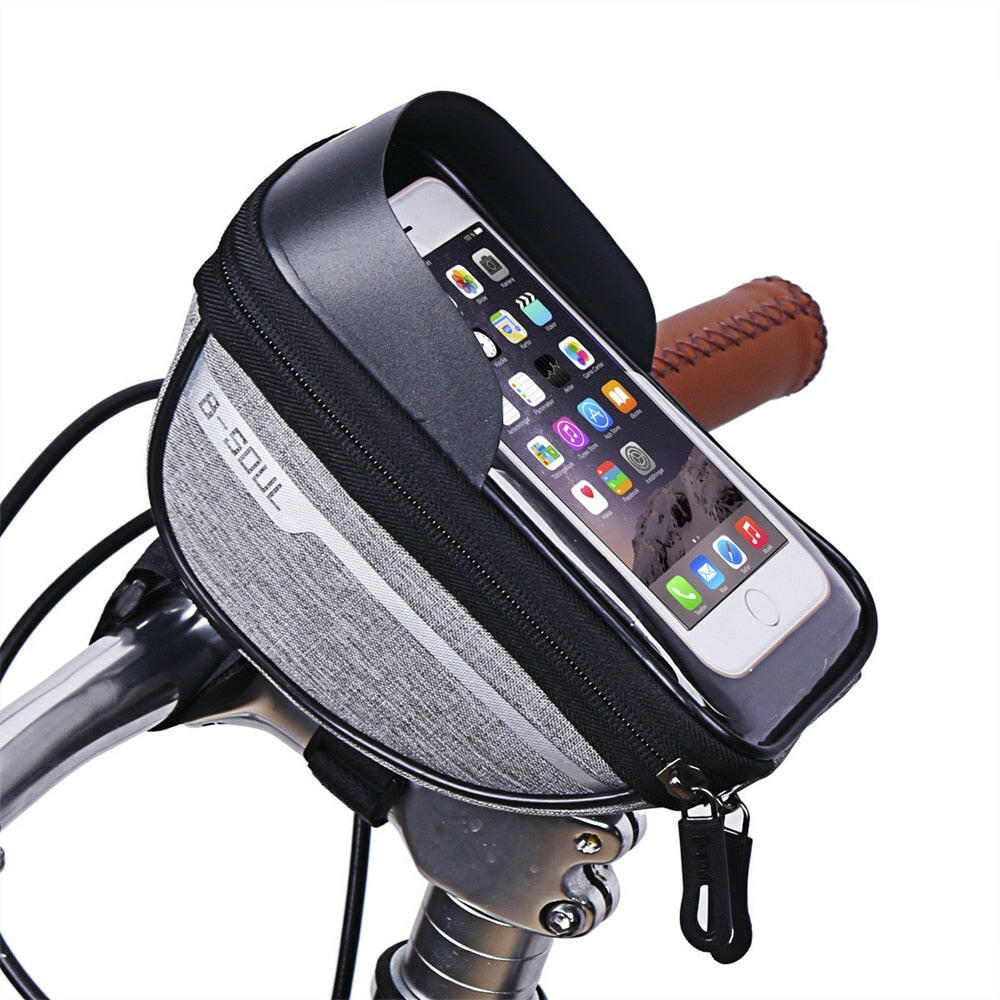6.5 Inches Bicycle Bag Waterproof MTB Tube Handlebar Bag Case Bicycle Mobile Phone Front Bag Cycling Bike Accessories-WAYBIKER