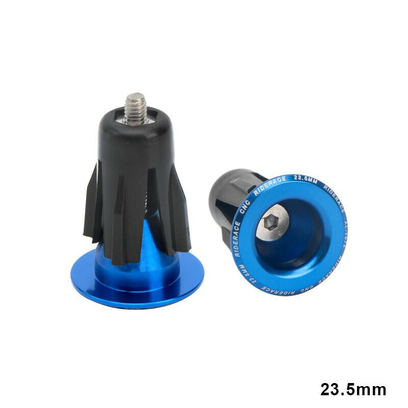 RIDERACE Bicycle Grip HandleBar End Cap 23.5MM Aluminium Alloy Road Cycling Handle bar Grips Plugs Caps For MTB Mountain Bike-WAYBIKER
