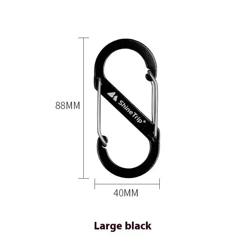 ShineTrip Outdoor S-shaped Mountaineering Buckle Backpack Quick Hanging Aluminum Alloy Outdoor Camping Multi functional Hook-WAYBIKER