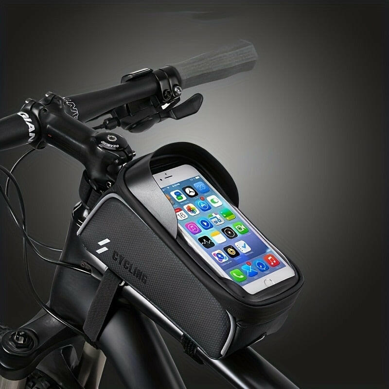 Bicycle Accessories Parts Bike Motorcycle Handlebar Bag Tube Frame Cycling Waterproof Bicycle Front Bag-WAYBIKER