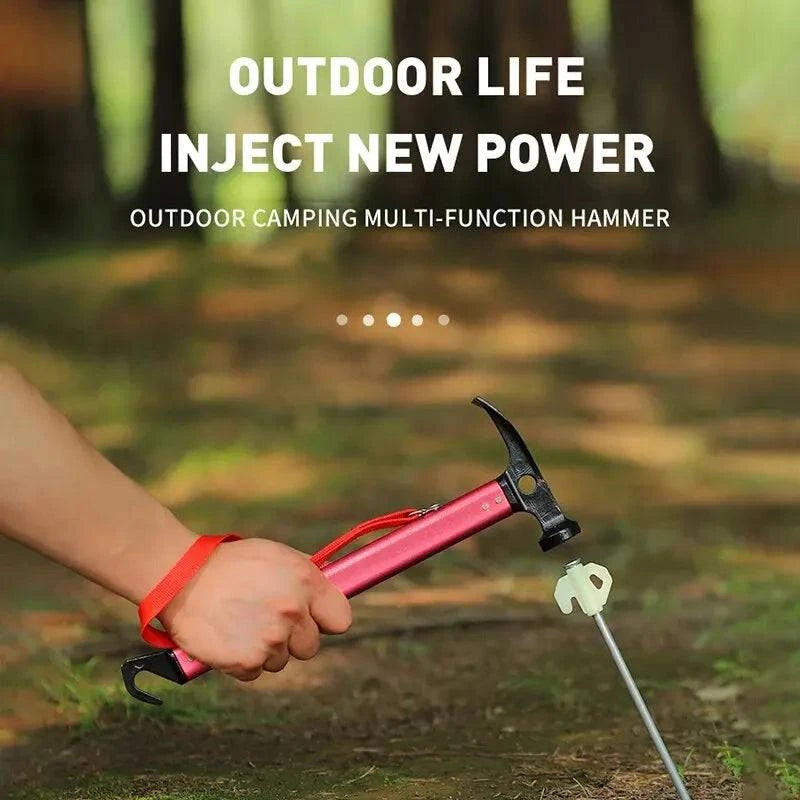 Camping Hammer Stainless Steel Copper Outdoor Tent Peg Stake Mallet with Stake Puller Grond Nail Mountaineering Hiking-WAYBIKER