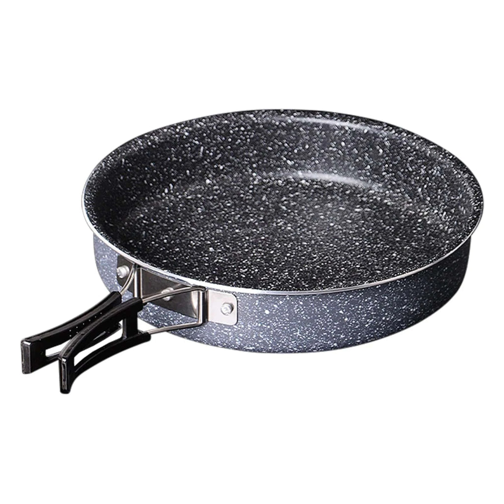Lightweight Collapsible Camping  Pan Nonstick Omelet Pan Outdoor Folding Quick Heating Omelet Maker Fry Pan for Camping Hiking-WAYBIKER