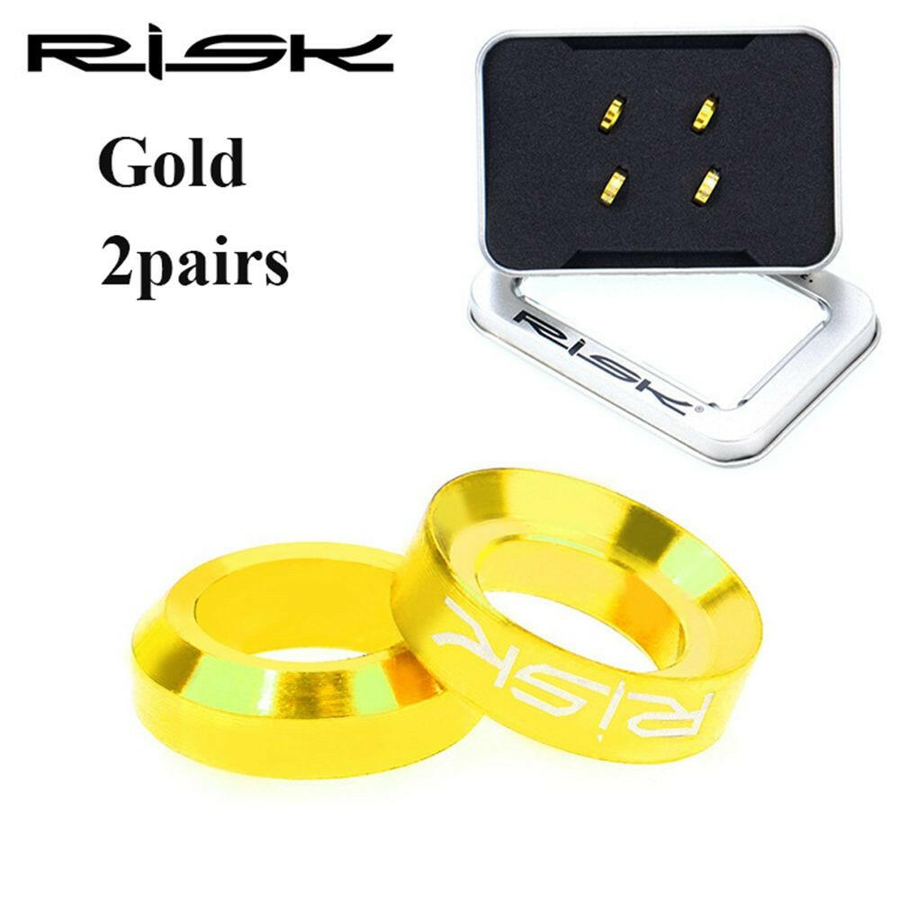 2pairs RISK Mountain BMX Bike Bicycle Titanium M6 Concave and Convex Washer Spacer For Disc Brake Caliper Group-WAYBIKER
