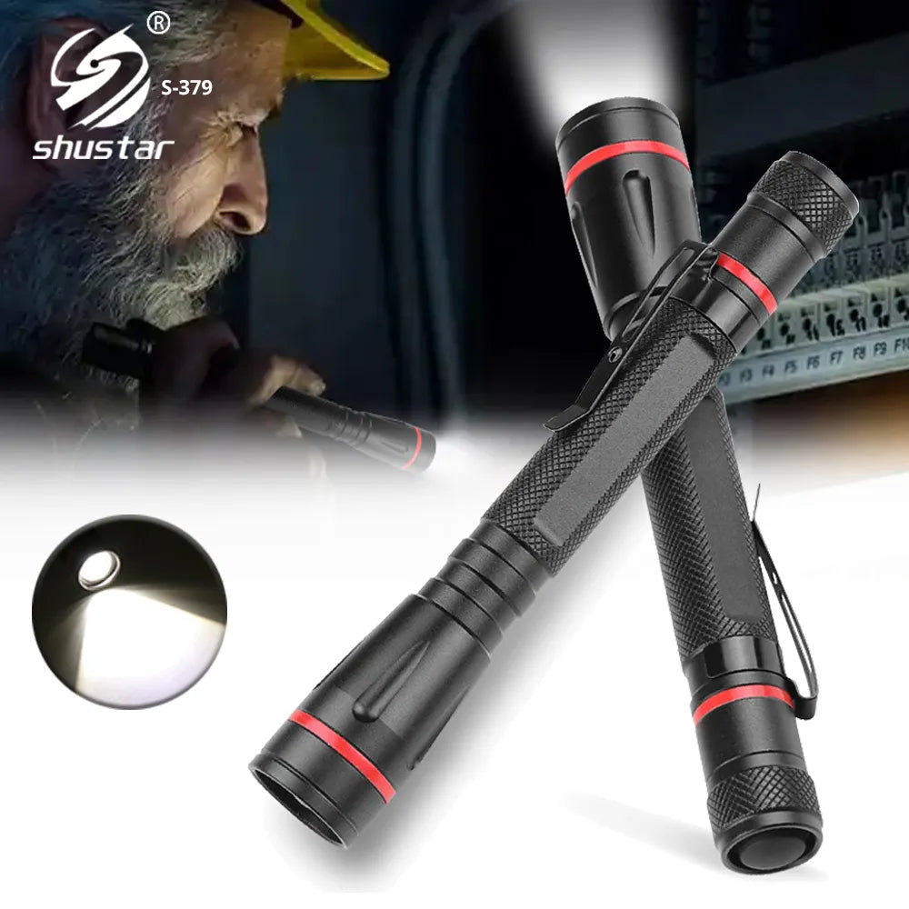 Mini LED Flashlight Portable PenLight with Premium XPE Wick Waterproof Torch  Using AAA Battery for Emergency, Camping, Outdoor-WAYBIKER
