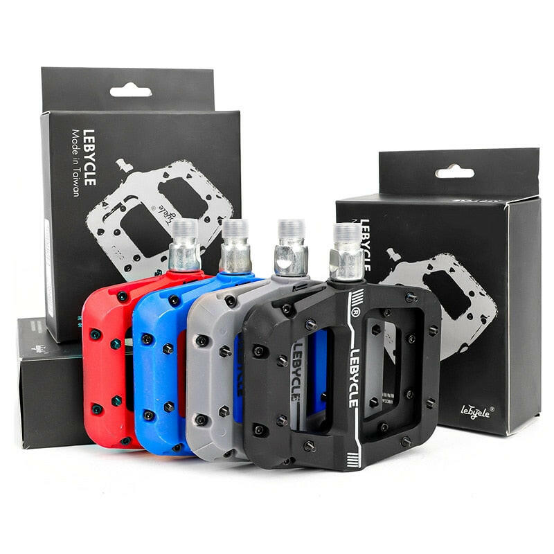 Lebycle MTB Bike Nylon Pedal Bearing Mountain Bike Pedals High-Strength Non-Slip Bicycle Pedals Bike Cycling Accessories-WAYBIKER